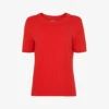 Whistles Rosa Round-neck Cotton T-shirt -Whistles Store R03958303 RED M