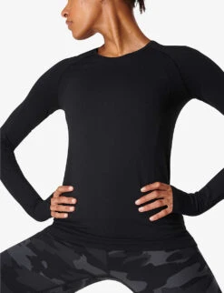 Sweaty Betty Athlete Seamless Workout Stretch-jersey Top 7 Sweaty Betty Athlete Seamless Workout Stretch-jersey Top -Whistles Store R03958949 BLACK ALT01