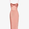 Myrna Corset Satin Midi Dress -Whistles Store R03959991 ROSE M