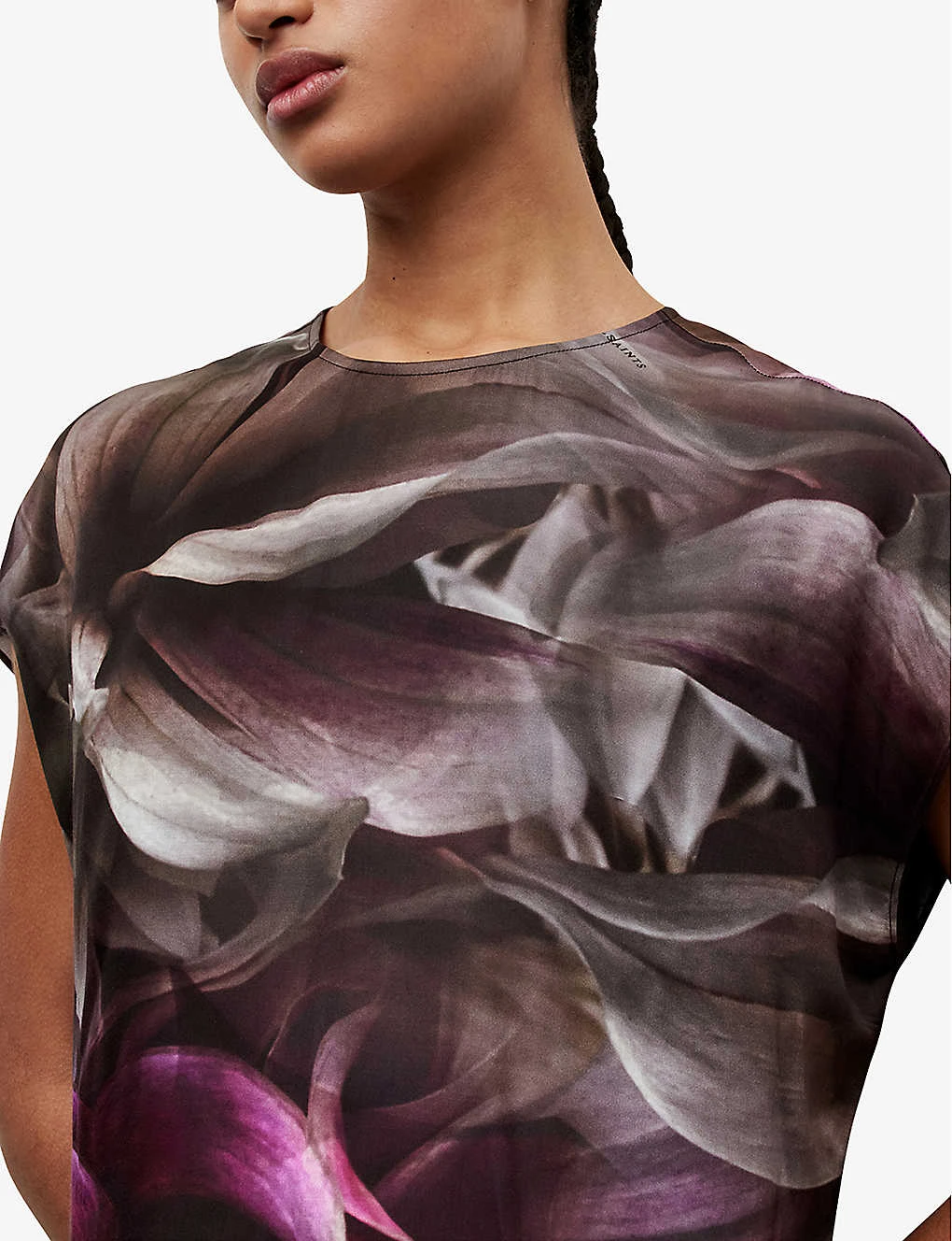 AllSaints Etta Margeaux Floral-print Silk-blend Maxi Dress 8 AllSaints Etta Margeaux Floral-print Silk-blend Maxi Dress - Image 6