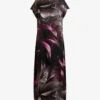 AllSaints Etta Margeaux Floral-print Silk-blend Maxi Dress -Whistles Store R03969494 ROSEPINK M