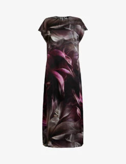 AllSaints Etta Margeaux Floral-print Silk-blend Maxi Dress