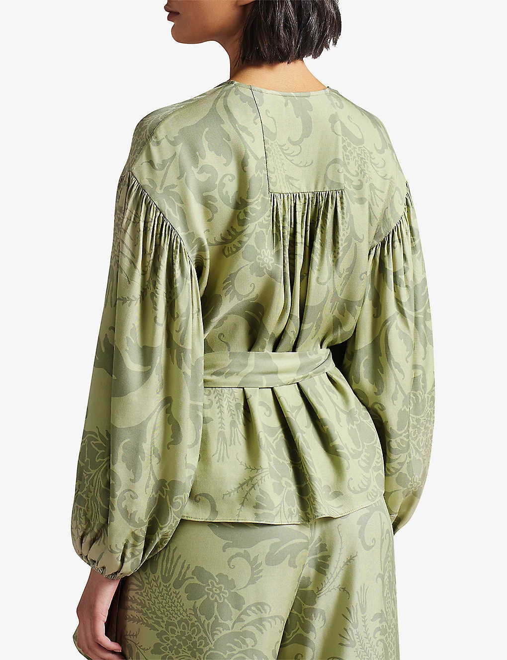 Ted Baker Voilete Balloon-sleeved Wrap Woven Blouse 6 Ted Baker Voilete Balloon-sleeved Wrap Woven Blouse - Image 4
