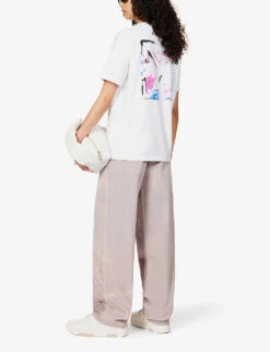 Hotchpotch Arrow Logo-print Cotton-jersey T-shirt -Whistles Store R03974552 WHITEMULTICOLOUR ALT01