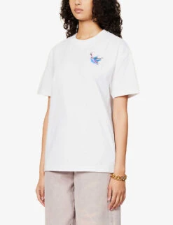 Hotchpotch Arrow Logo-print Cotton-jersey T-shirt -Whistles Store R03974552 WHITEMULTICOLOUR ALT02