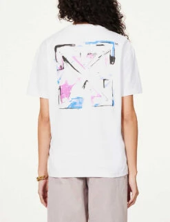 Hotchpotch Arrow Logo-print Cotton-jersey T-shirt -Whistles Store R03974552 WHITEMULTICOLOUR ALT03