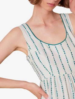 Whistles Marin Embroidered Cotton Midi Dress -Whistles Store R03975832 MULTICOLOURED ALT04