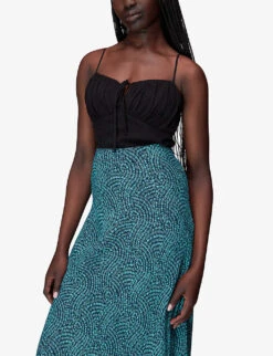 Whistles Daisy Floral-print Woven Midi Skirt -Whistles Store R03980861 MULTICOLOURED ALT02