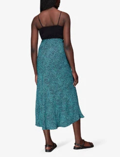 Whistles Daisy Floral-print Woven Midi Skirt -Whistles Store R03980861 MULTICOLOURED ALT03