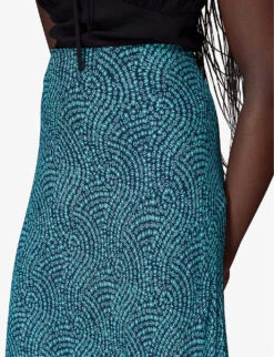 Whistles Daisy Floral-print Woven Midi Skirt -Whistles Store R03980861 MULTICOLOURED ALT04