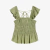 Ted Baker Smocked Satin Top