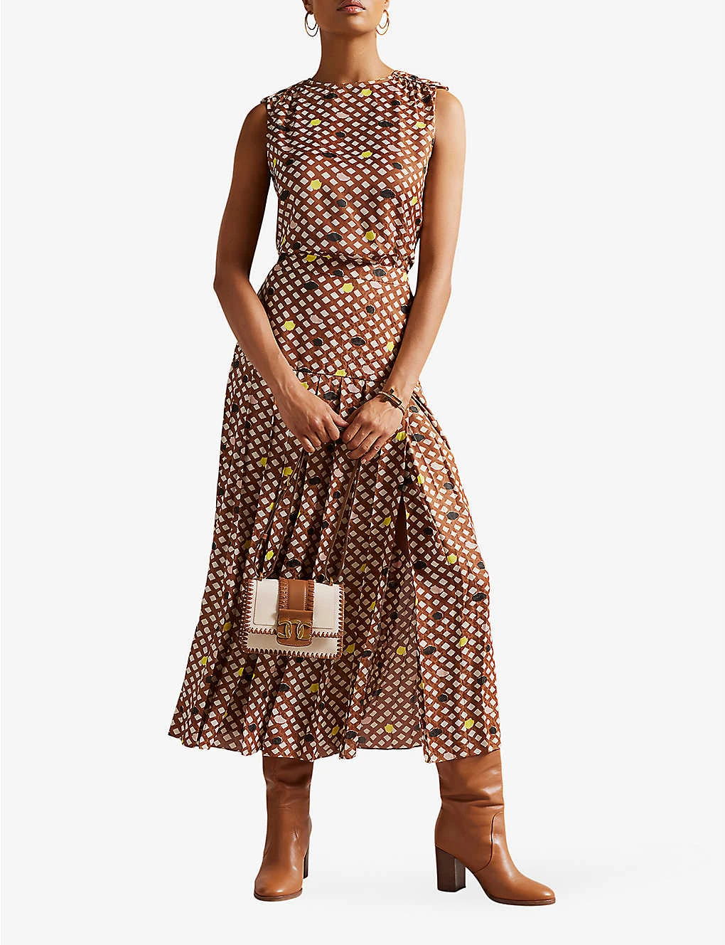 Ted Baker Tiymon Geometric-print Woven Top 4 Ted Baker Tiymon Geometric-print Woven Top - Image 2