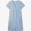 Cross-front Linen Mini Dress -Whistles Store R04000254 HAPPYBLUE M