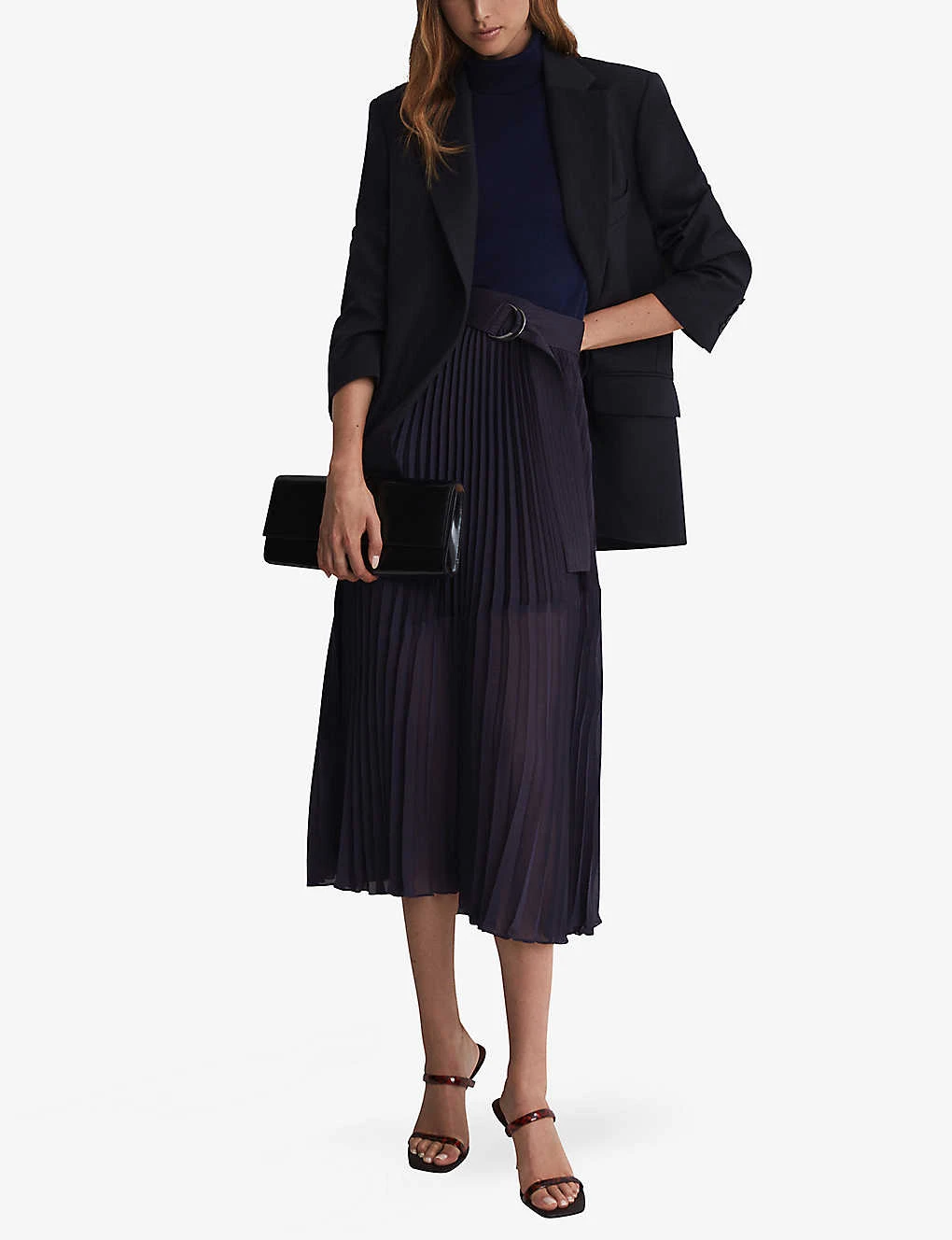Reiss Anya Pleated Woven Skirt 4 Reiss Anya Pleated Woven Skirt - Image 2