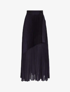 Reiss Anya Pleated Woven Skirt