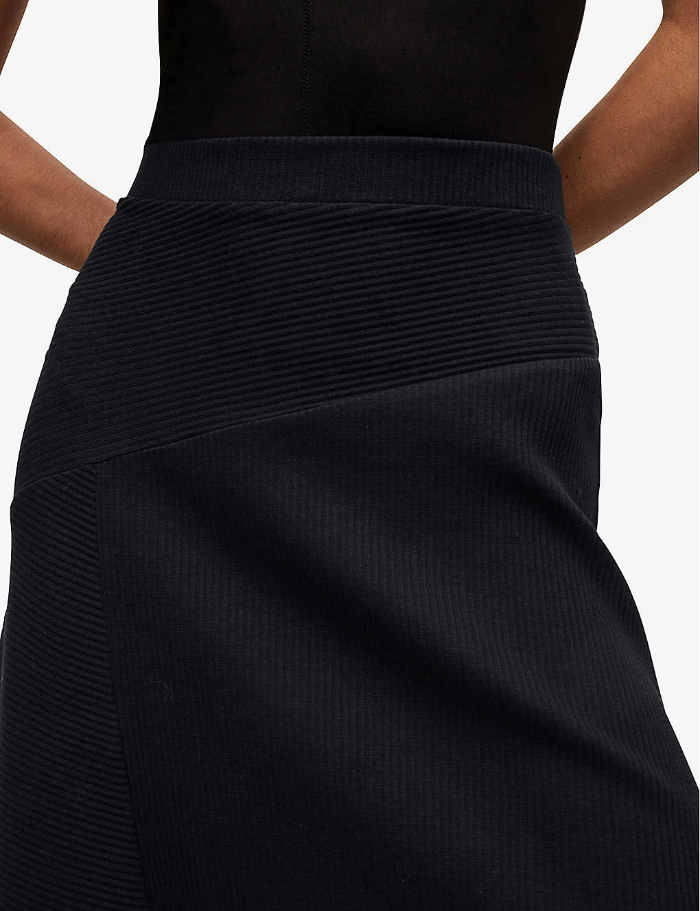 AllSaints Gia Ribbed Stretch-cotton Midi Skirt 7 AllSaints Gia Ribbed Stretch-cotton Midi Skirt - Image 5