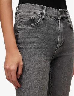 AllSaints Dax Washed-effect Skinny High-rise Stretch-denim Jeans -Whistles Store R04009257 WASHEDGREY ALT05