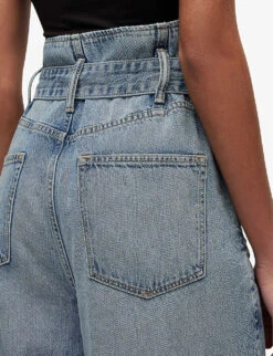 AllSaints Sammy Tapered-leg High-rise Paperbag Jeans -Whistles Store R04009299 MIDINDIGOBLU ALT05