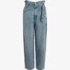 AllSaints Sammy Tapered-leg High-rise Paperbag Jeans -Whistles Store R04009299 MIDINDIGOBLU M