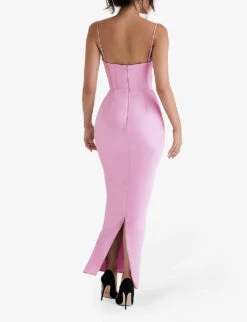 Charmaine Corset Satin Maxi Dress -Whistles Store R04011195 PINK ALT03
