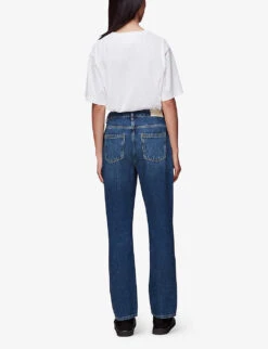 Whistles Straight-leg Low-rise Faded Jeans -Whistles Store R04044619 BLUE ALT03