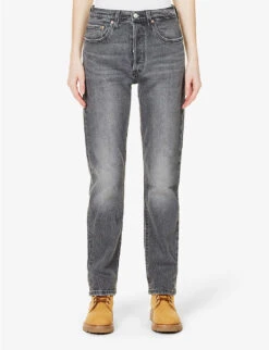 Levis 501 Straight-leg High-rise Stretch-denim Jeans -Whistles Store R04062367 SWANISLAND ALT02