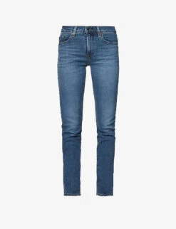 Levis 724 Straight-leg High-rise Stretch-denim Jeans