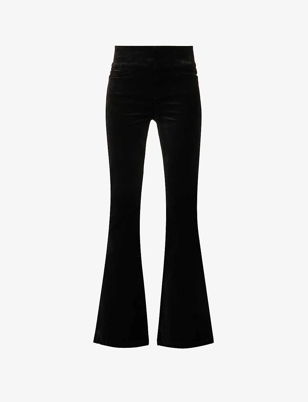 Paige Laurel Canyon High-rise Flared-leg Stretch-cotton And Rayon-blend Trousers 3 Paige Laurel Canyon High-rise Flared-leg Stretch-cotton And Rayon-blend Trousers