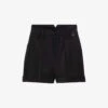 Ikks Belted High-waisted Stretch-woven Shorts -Whistles Store R04063189 BLACK M