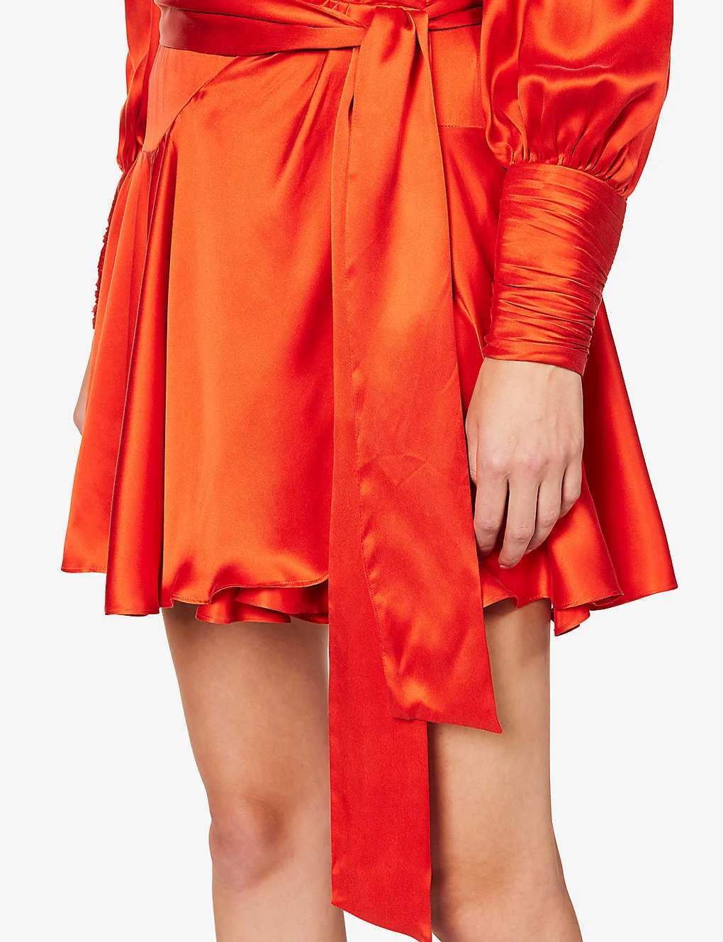 Zimmermann Plunge-neck Wrap-over Silk Mini Dress 8 Zimmermann Plunge-neck Wrap-over Silk Mini Dress - Image 6