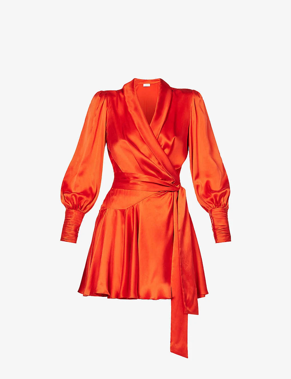 Zimmermann Plunge-neck Wrap-over Silk Mini Dress 3 Zimmermann Plunge-neck Wrap-over Silk Mini Dress