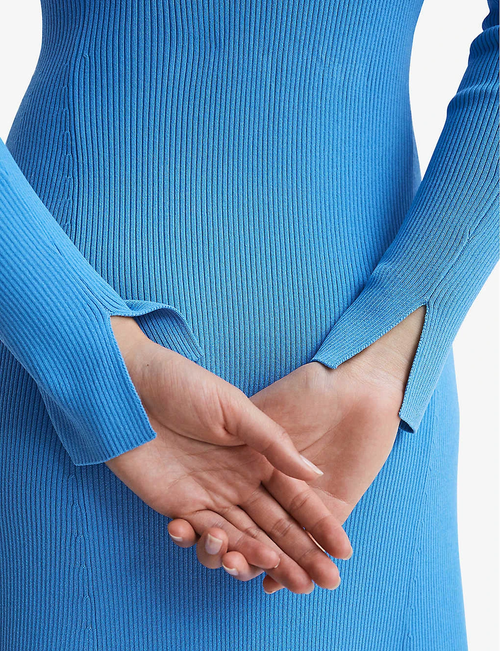 Reiss Jean Cold-shoulder Woven Knitted Midi Dress 7 Reiss Jean Cold-shoulder Woven Knitted Midi Dress - Image 5