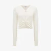 Reiss Hannah Ring-detail Stretch-woven Crop Top