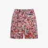 Reiss Lara Floral-print Mid-rise Woven Shorts