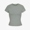 Round-neck Stretch Cotton-jersey T-shirt -Whistles Store R04071879 MINERAL M