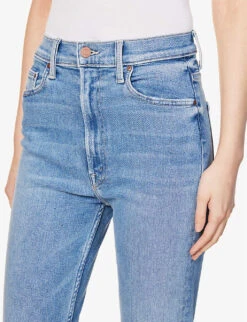 MOTHER Rider Ankle-fray Straight-leg High-rise Stretch-denim Jeans -Whistles Store R04074460 PARTYLIKEAPIRATE ALT04