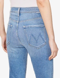 MOTHER Rider Ankle-fray Straight-leg High-rise Stretch-denim Jeans -Whistles Store R04074460 PARTYLIKEAPIRATE ALT05