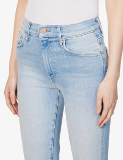 MOTHER The Weekender Frayed-hem High-rise Stretch-denim Jeans -Whistles Store R04074464 CALIFORNIACRUISER ALT04