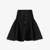ALAIA Lace-up A-line Woven Midi Skirt 2 ALAIA Lace-up A-line Woven Midi Skirt -Whistles Store R04076376 NOIRALAIA M