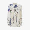 Reiss Mel Abstract-print Woven Top
