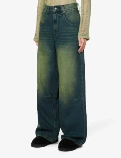 Jaded London Colossus Gradient-pattern Wide-leg High-rise Jeans 10 Jaded London Colossus Gradient-pattern Wide-leg High-rise Jeans -Whistles Store R04077335 BLUESANDBLASTWASH ALT02