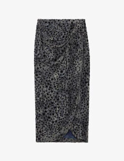 Zadig & Voltaire Jamelia Paisley-print Star-appliqué Woven Midi Dress