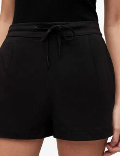 AllSaints Aleida Drawstring Stretch-woven Shorts -Whistles Store R04080466 BLACK ALT04