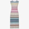 Missoni Zig Zag-pattern Ribbed-trim Cotton-blend Knitted Midi Dress -Whistles Store R04080674 MULTICOLOR M