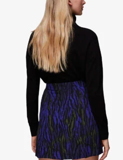 Whistles Tiger-print Woven Mini Skirt -Whistles Store R04082109 MULTICOLOURED ALT03