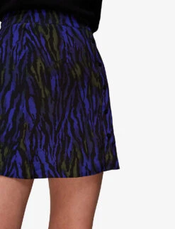 Whistles Tiger-print Woven Mini Skirt -Whistles Store R04082109 MULTICOLOURED ALT04