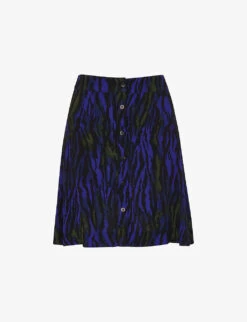 Whistles Tiger-print Woven Mini Skirt