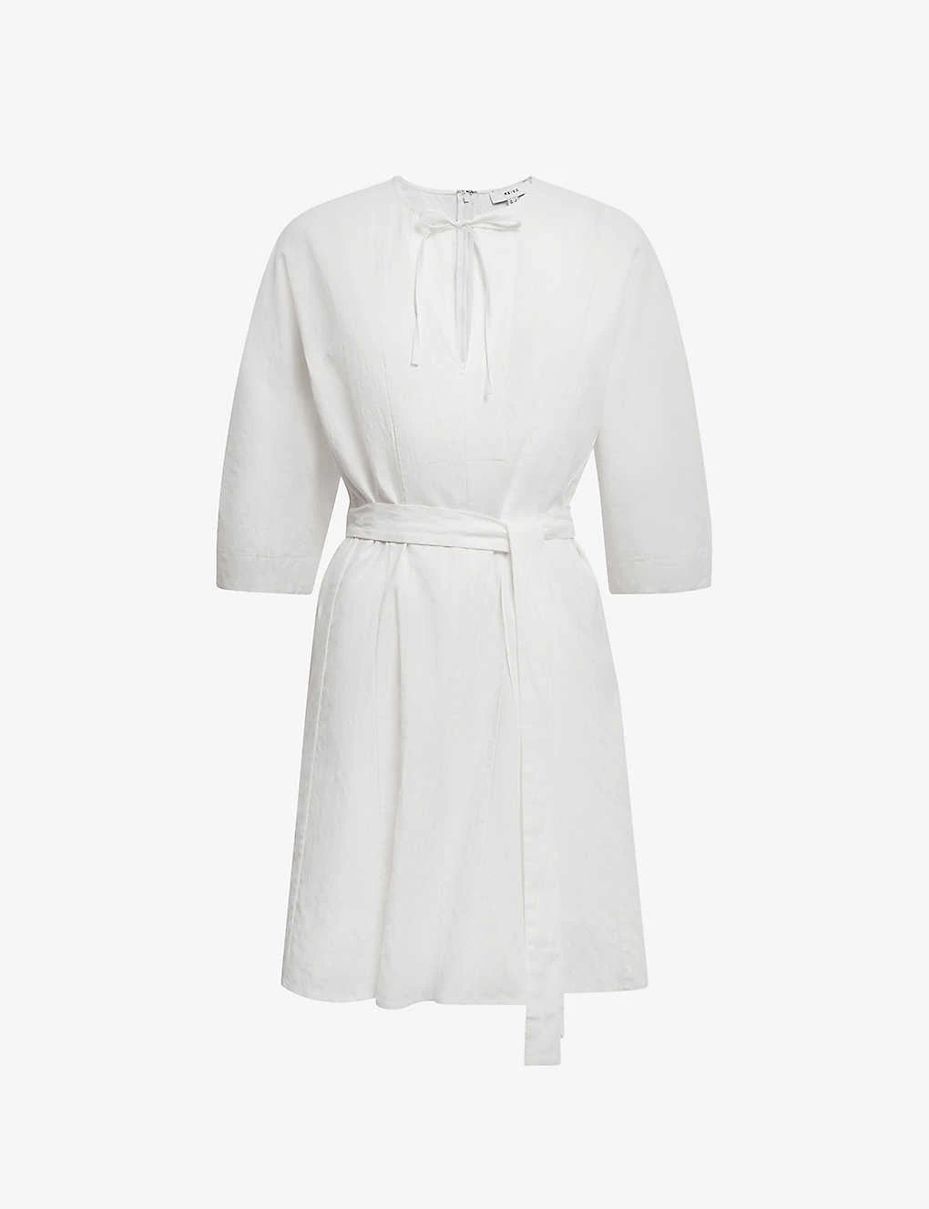 Reiss Freida Tie-neck Lyocell-blend Mini Dress 3 Reiss Freida Tie-neck Lyocell-blend Mini Dress