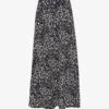 Whistles Shadow Leopard-print Woven Midi Skirt -Whistles Store R04082652 BLACK M