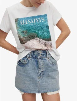 AllSaints Roni Grace Graphic-print Cotton T-shirt 9 AllSaints Roni Grace Graphic-print Cotton T-shirt -Whistles Store R04085126 OPTICWHITE ALT02